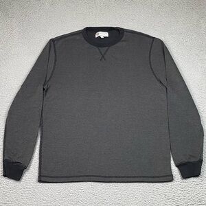 Wallace & Barnes Sweatshirt Men's Size L Gray Knit Crewneck Pullover Lightweight